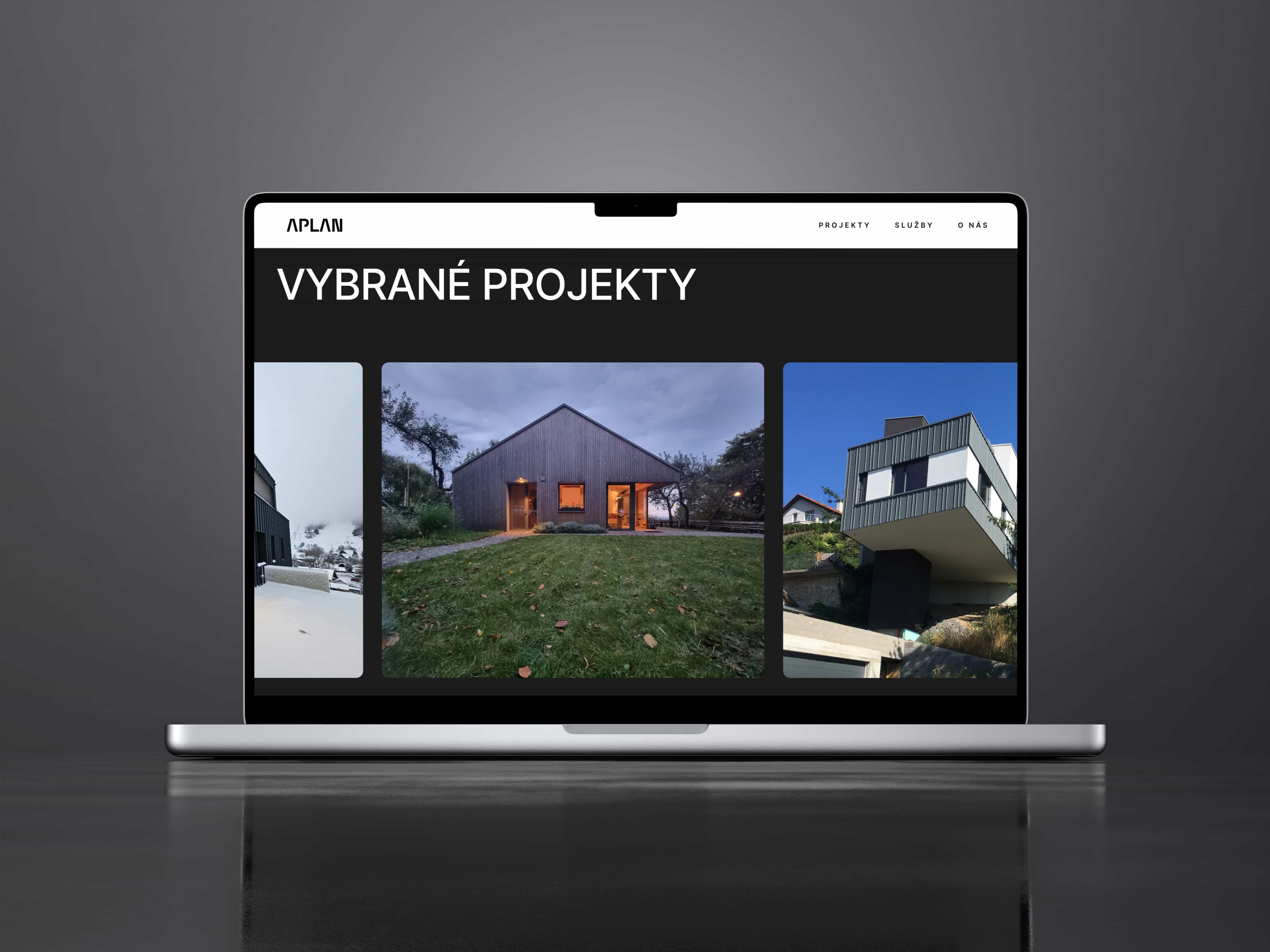 Web pre architektonické štúdio — úvodná stránka projektu